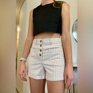 Gap High Rise Seafar Shifting Sand Striped shorts - size 4